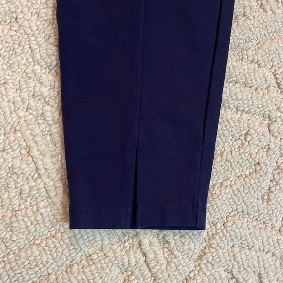 EUC 👖Navy blue dress slacks, front seams and bottom front slit EUC 1X 34 - Picture 3 of 6
